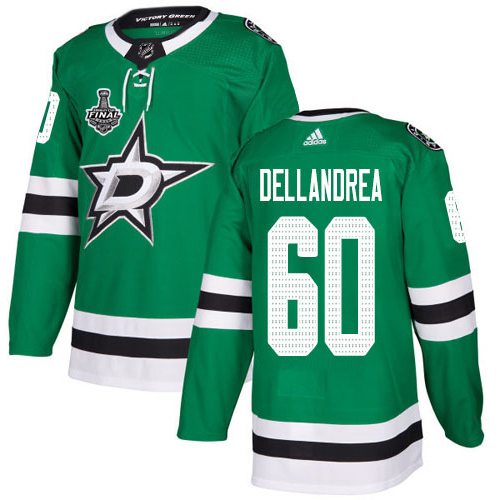 Adidas Men Dallas Stars 60 Ty Dellandrea Green Home Authentic 2020 Stanley Cup Final Stitched NHL Jersey